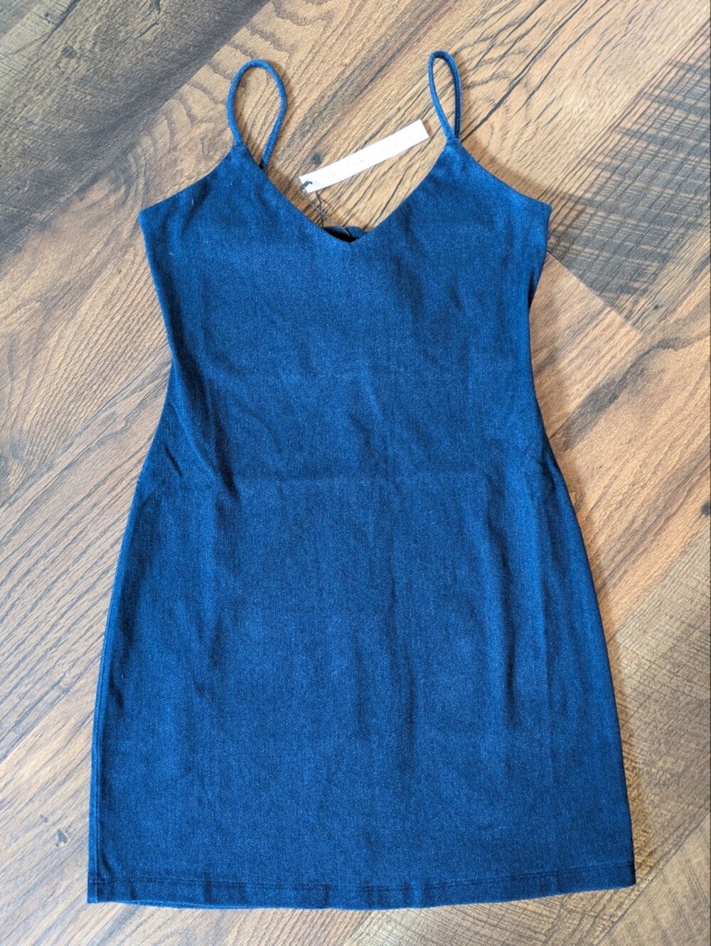 Susana Monaco Denim Mini Dress Womens Small S Blue Cotton Blend Faux Jean NWT